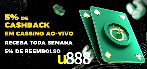 Promoções do cassino ao Vivo u888